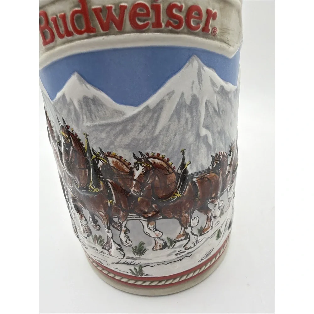 Budweiser 1985 Holiday Beer Stein Limited Edition 